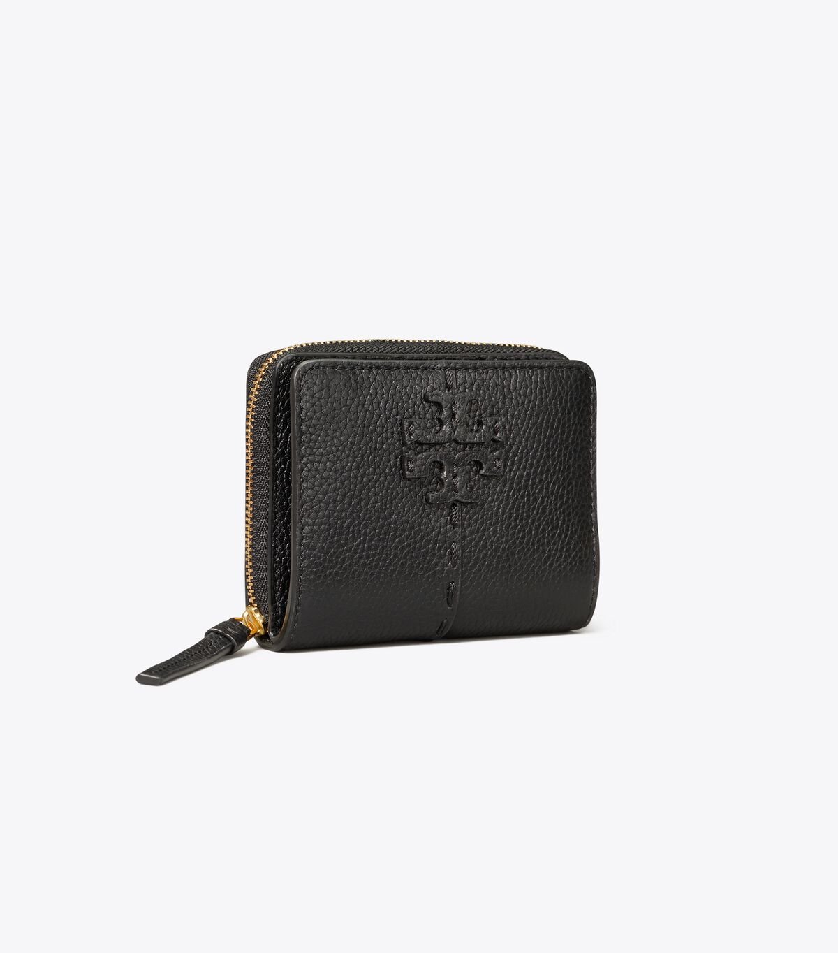 Women's Tory Burch Mcgraw Bi-fold Wallets Black | QYNROJ-940 - Tory Burch Outlet Sale