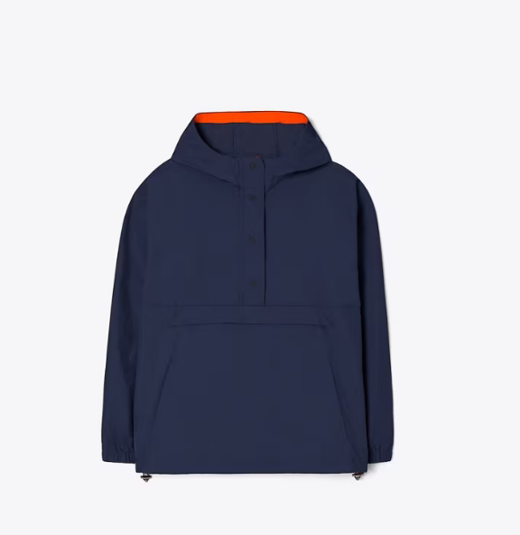 Women's Tory Burch Nylon Half-zip Windbreaker Navy | XYUSET-846 - Tory Burch Outlet Sale