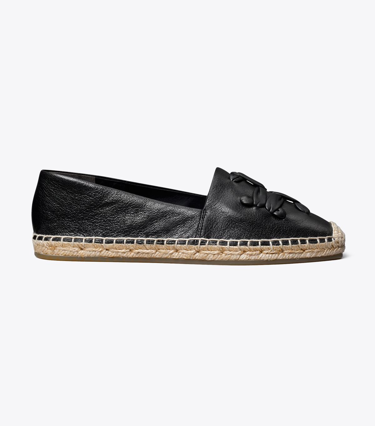 Women's Tory Burch Woven Double T Aline Espadrille Black | IKUCYE-908 - Tory Burch Outlet Sale
