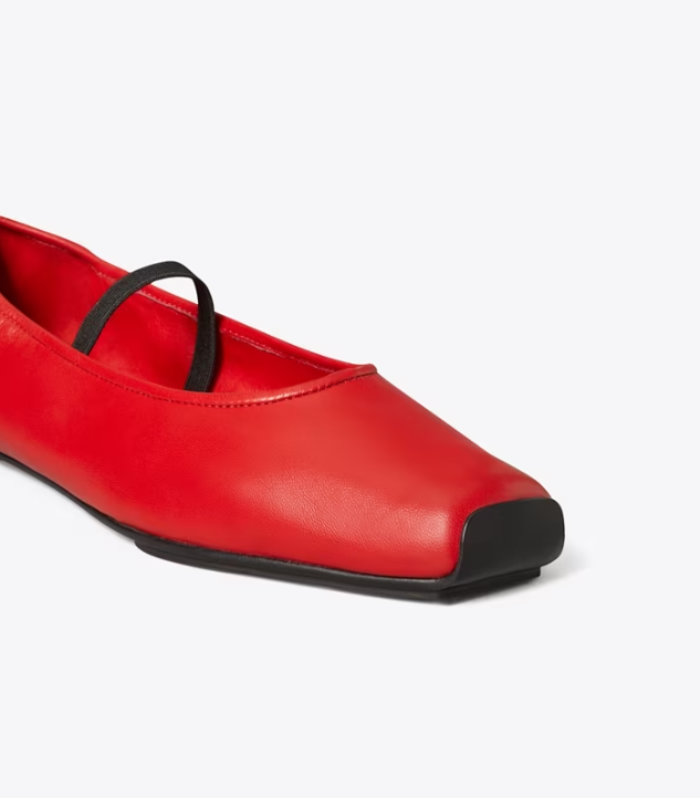 Women's Tory Burch Runway Flat Shoes Red | HIQDVT-563 - Tory Burch Outlet Sale