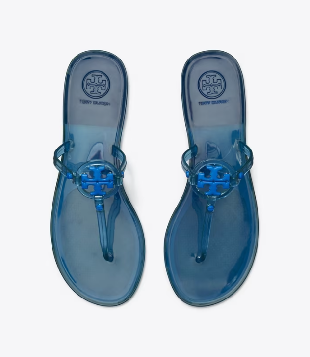 Women's Tory Burch Mini Miller Jelly Thong Sandal Sandals Dark Blue | WFDMUB-824 - Tory Burch Outlet Sale