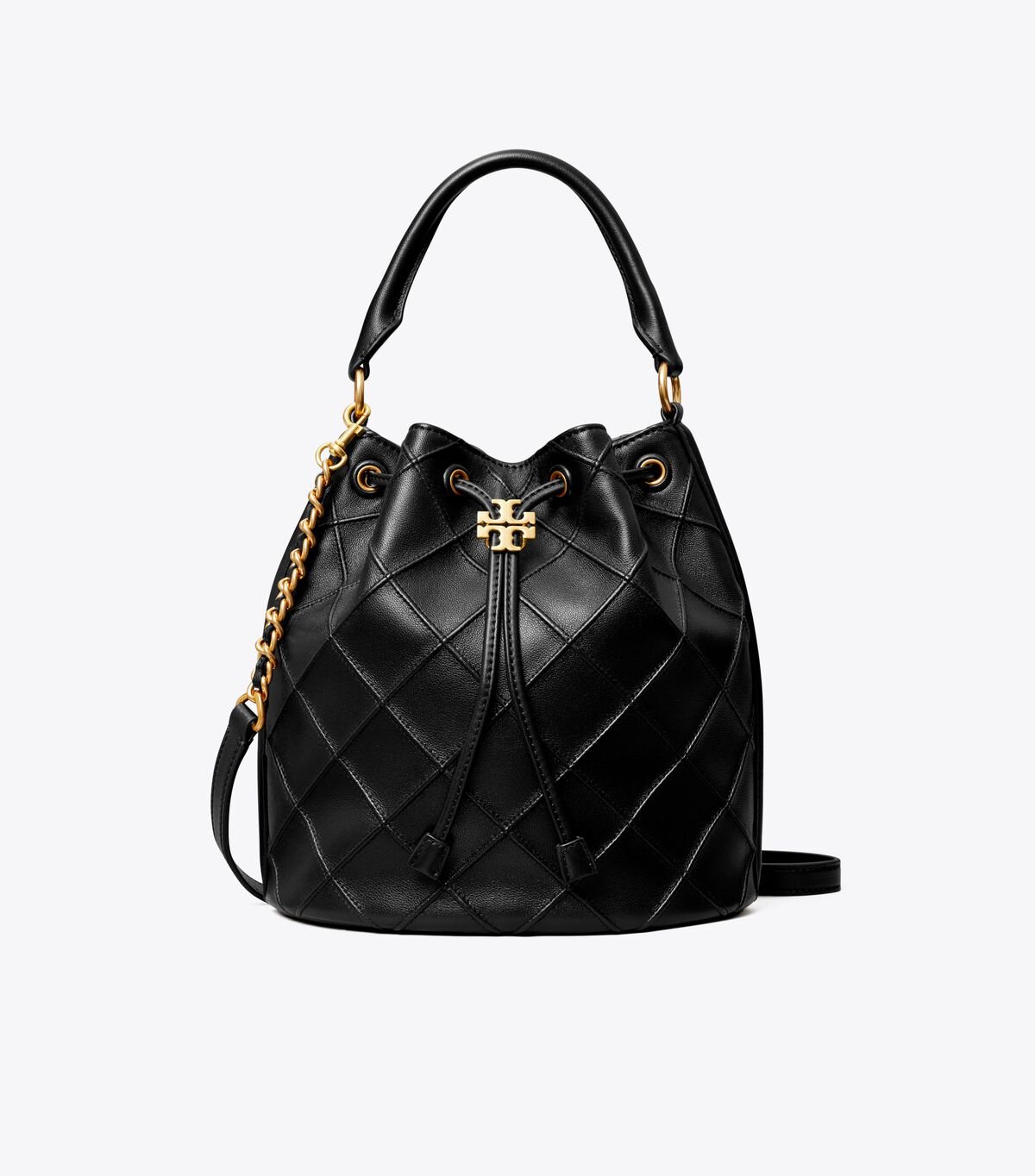 Women's Tory Burch Large Fleming Soft Bucket Bags Black | TESCUF-246 - Tory Burch Outlet Sale