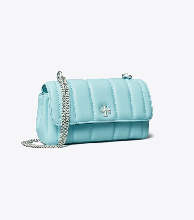 Women's Tory Burch Mini Kira Flap Shoulder Bags Light Blue | KDQYEG-095 - Tory Burch Outlet Sale