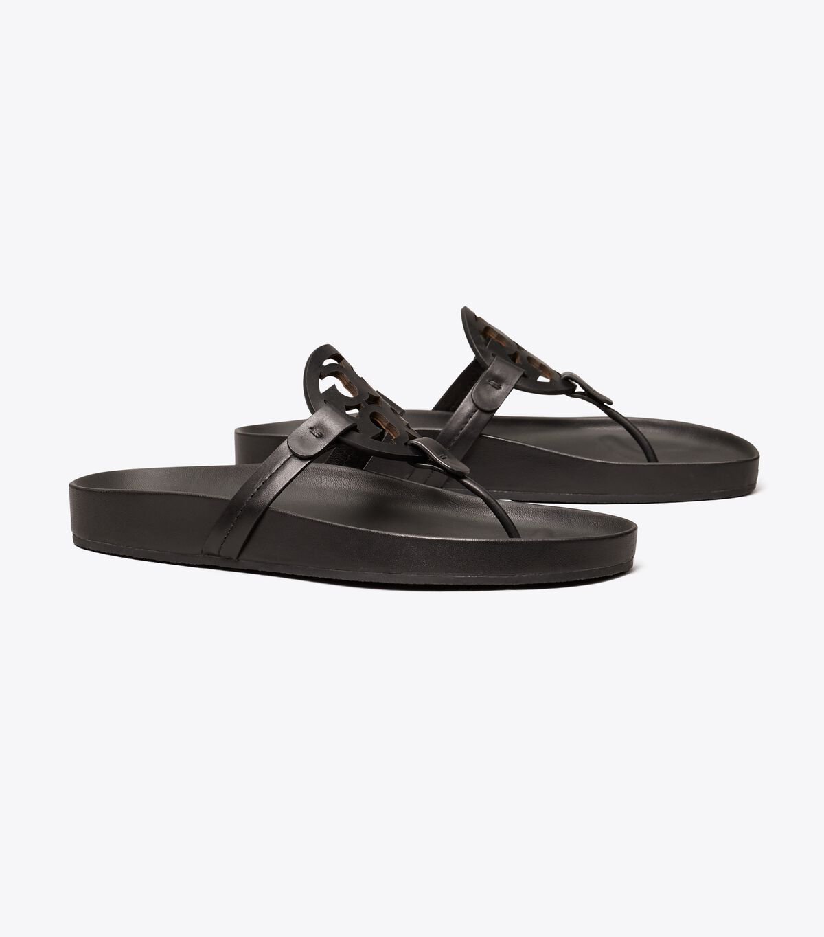 Women's Tory Burch Miller Cloud Sandals Black | XQKWZY-238 - Tory Burch Outlet Sale