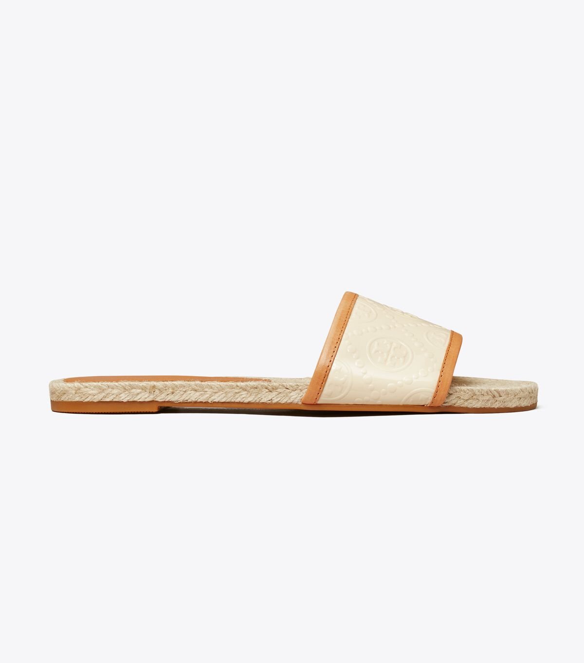 Women's Tory Burch T Monogram Espadrille Slides Cream | KYUIJT-329 - Tory Burch Outlet Sale