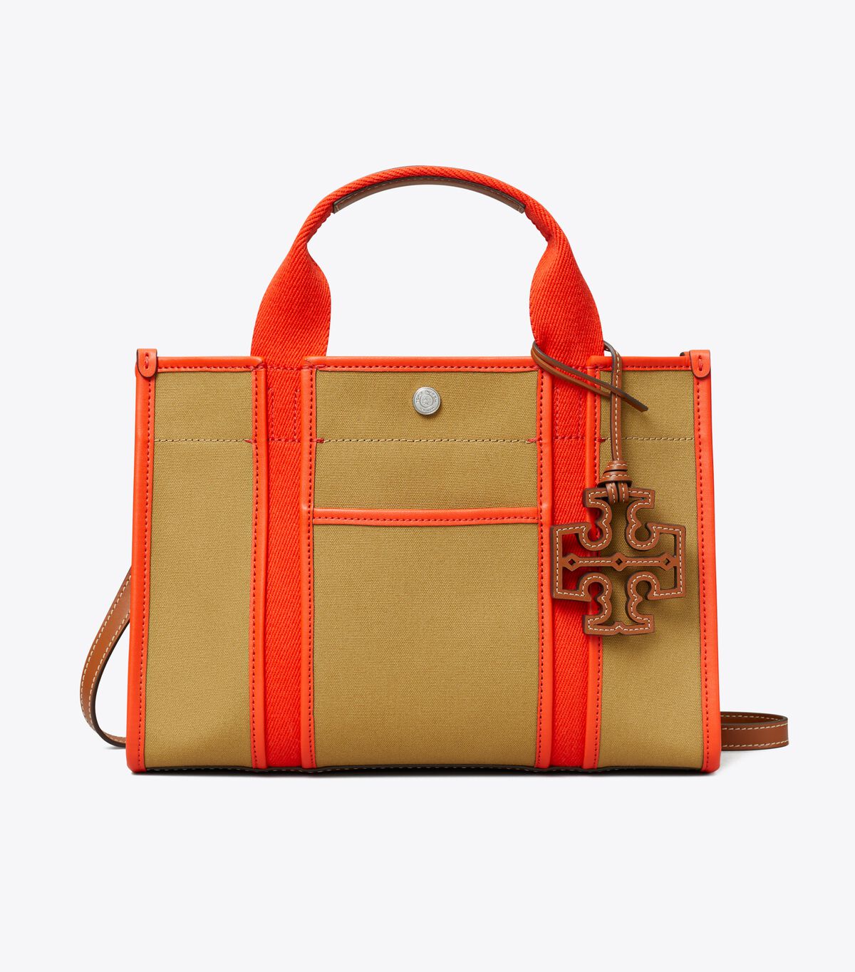 Women's Tory Burch Small Twill Tory Tote Bags Orange | WYCEFI-280 - Tory Burch Outlet Sale