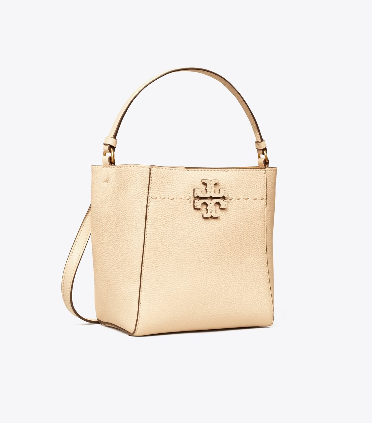 Women's Tory Burch Small Mcgraw Bucket Bags Cream | TXYVSW-420 - Tory Burch Outlet Sale