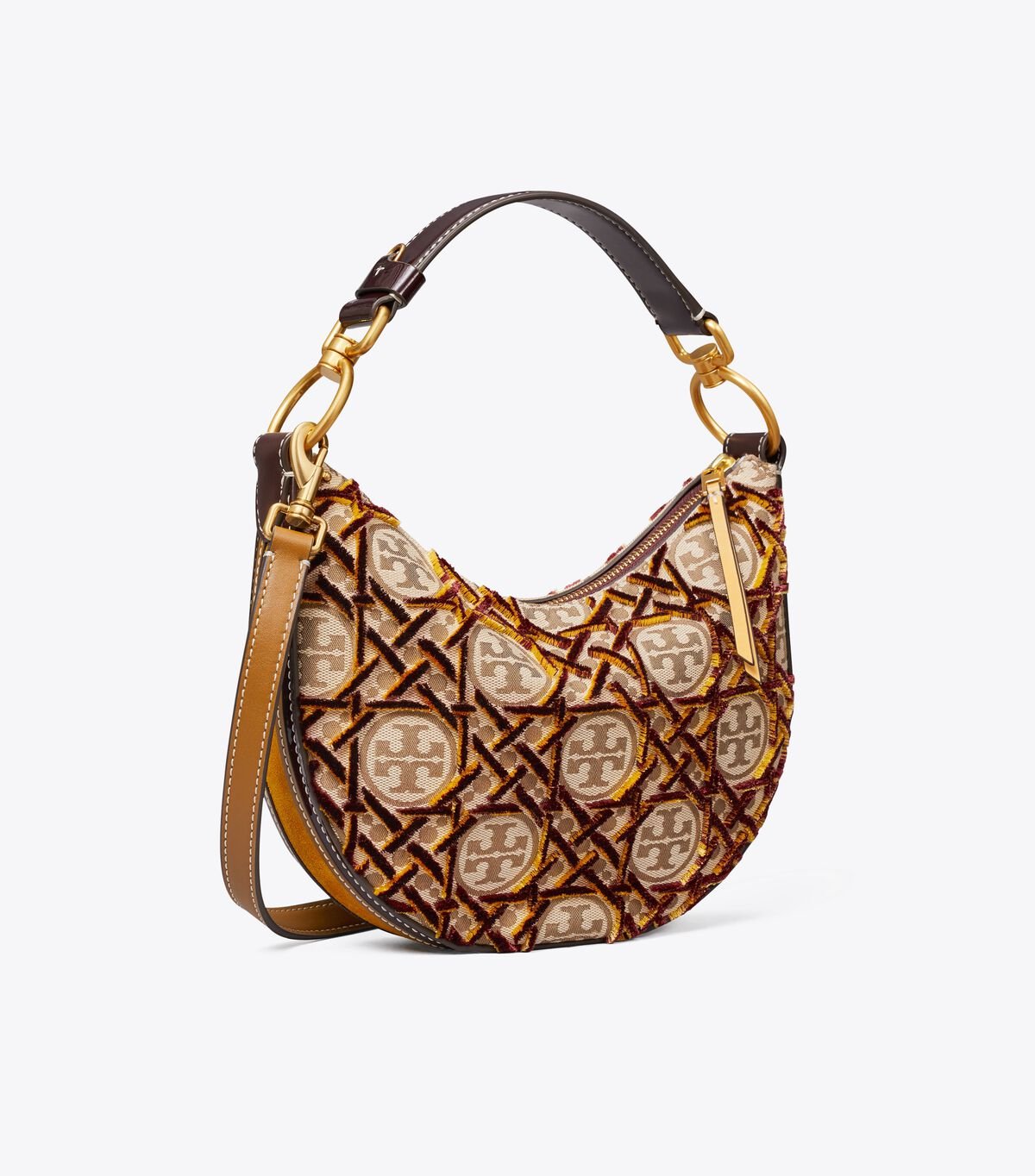 Women's Tory Burch T Monogram Fil Coupé Mini Shoulder Bags Brown | SCOZQJ-497 - Tory Burch Outlet Sale