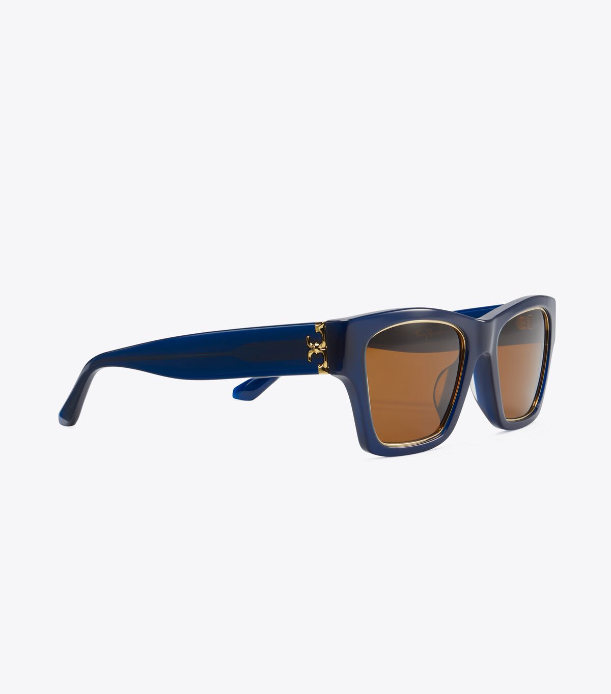 Women's Tory Burch Trace Sunglasses Navy / Brown | ITXWHD-862 - Tory Burch Outlet Sale