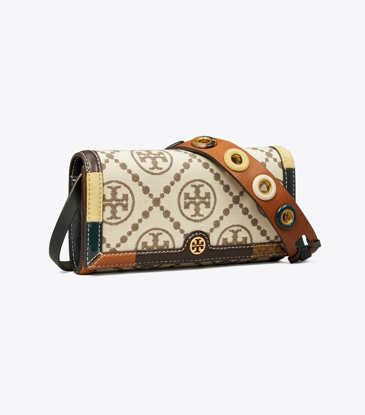 Women's Tory Burch T Monogram Grommet Crossbody Bags White | YHJISE-407 - Tory Burch Outlet Sale