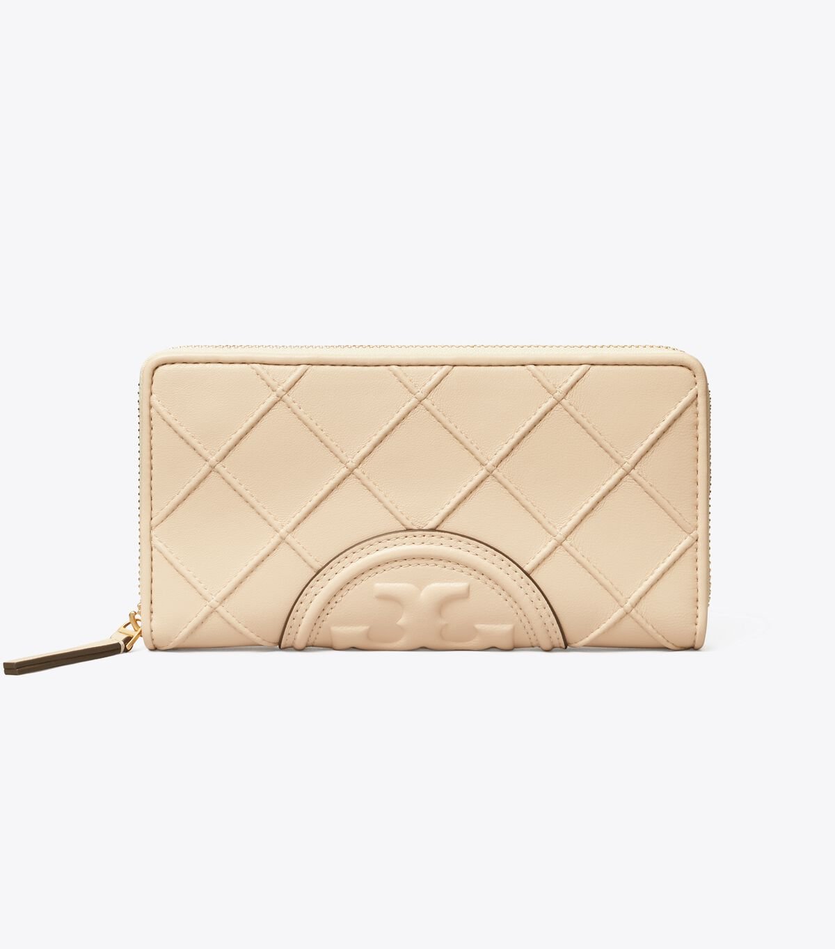 Women's Tory Burch Fleming Soft Zip Continental Wallets Cream | UGACYM-532 - Tory Burch Outlet Sale