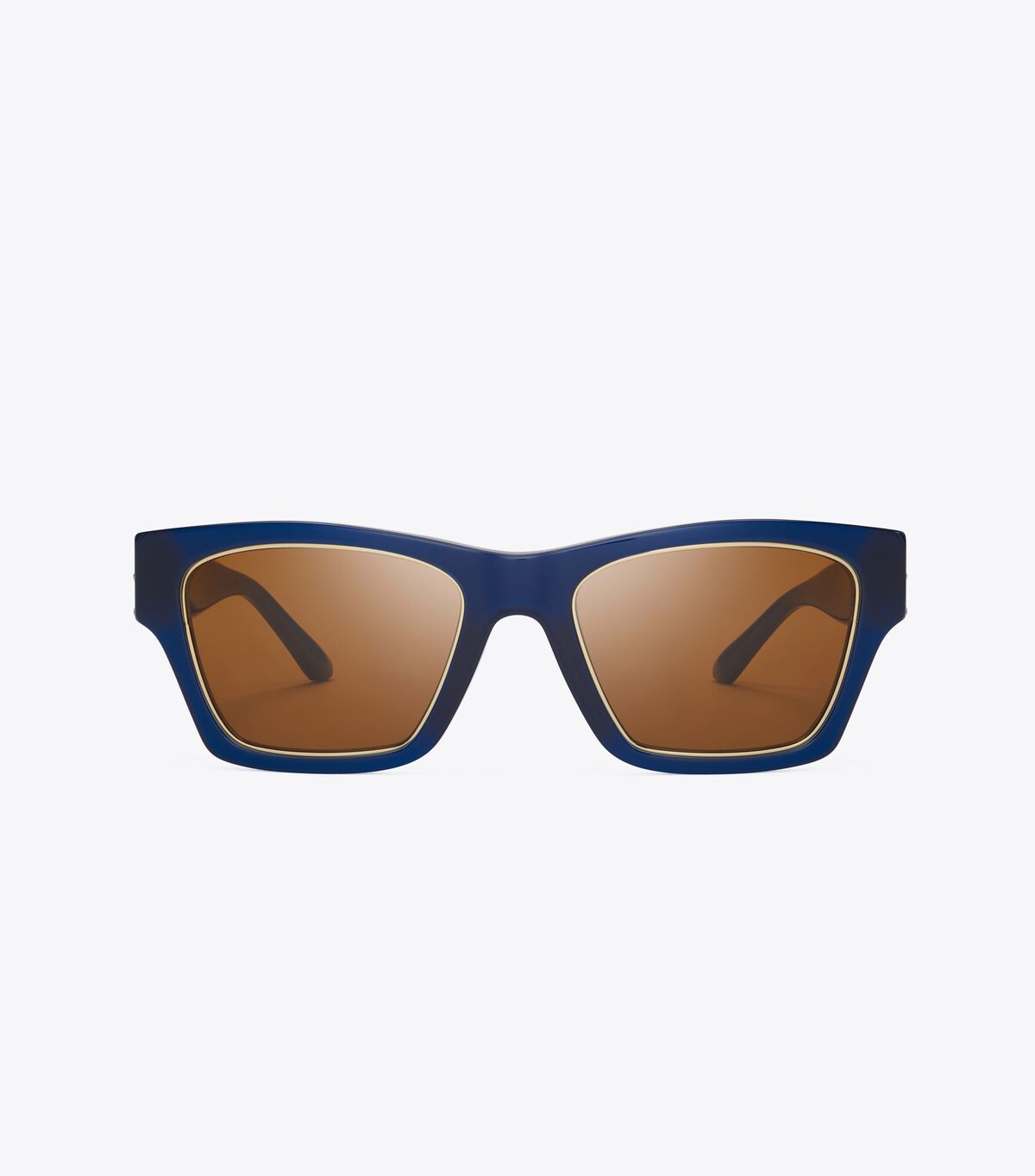 Women's Tory Burch Trace Sunglasses Navy / Brown | ITXWHD-862 - Tory Burch Outlet Sale