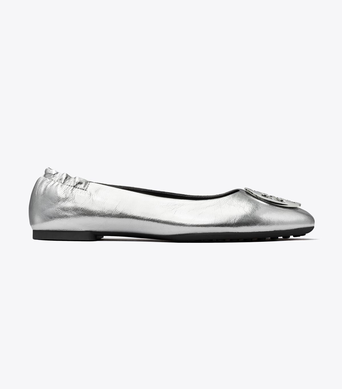 Women's Tory Burch Claire Ballet Flats Silver | NAIEKB-396 - Tory Burch Outlet Sale