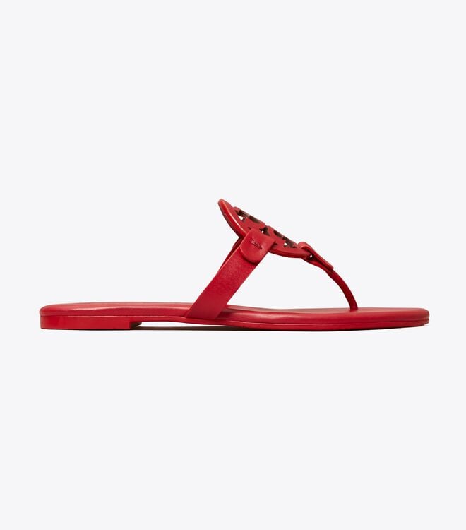 Women's Tory Burch Miller Soft Sandals Red | QTZPAU-751 - Tory Burch Outlet Sale