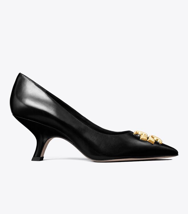 Women's Tory Burch Eleanor Angled Pumps Black | VDZXWG-869 - Tory Burch Outlet Sale