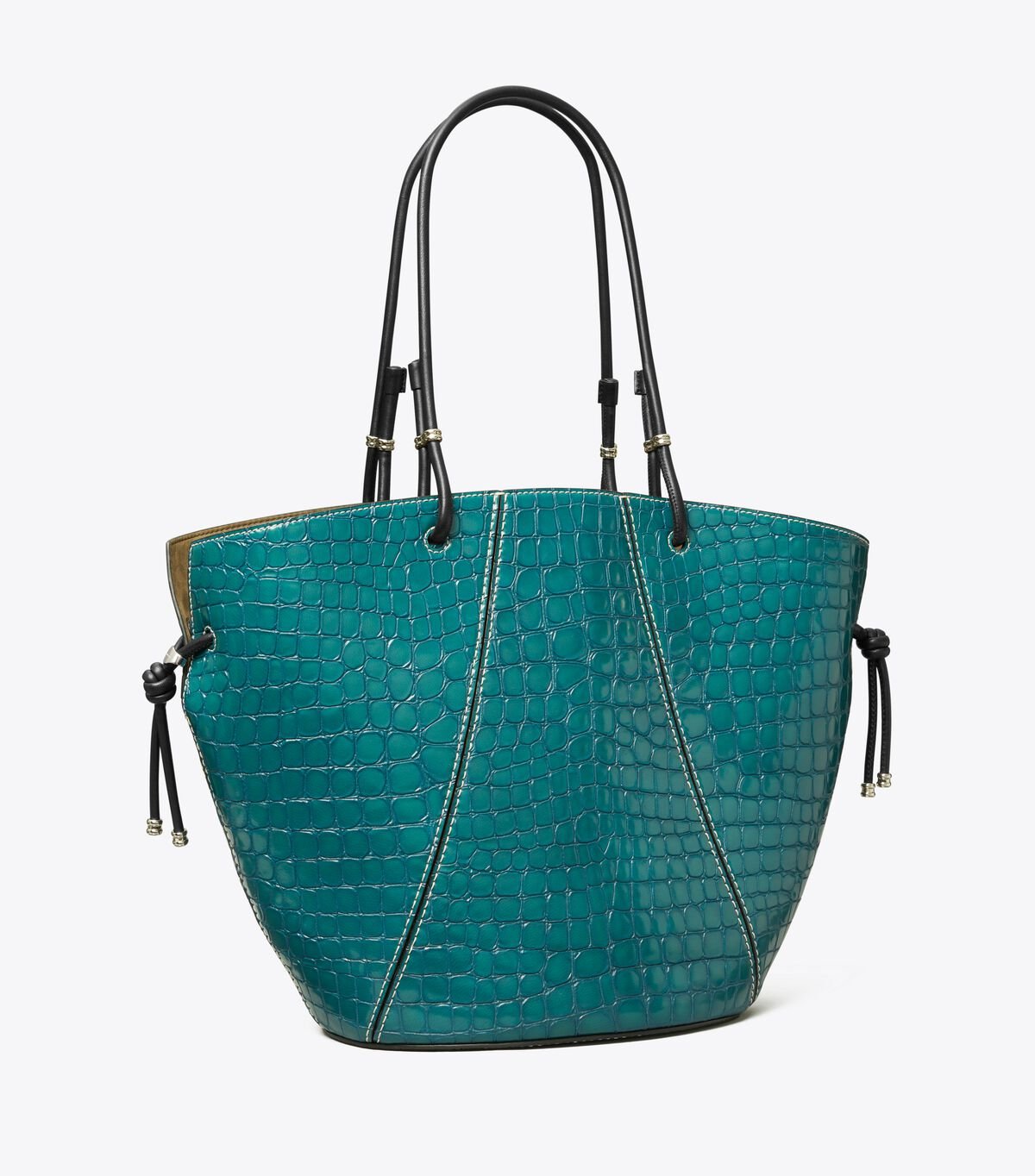 Women's Tory Burch Spaghetti Strap Embossed Tote Bags Turquoise | EOYXWI-360 - Tory Burch Outlet Sale