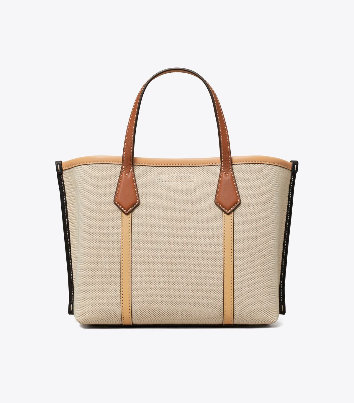 Women's Tory Burch Small Perry Canvas Triple-compartment Tote Bags Beige / Multicolor | MAXKJG-014 - Tory Burch Outlet Sale