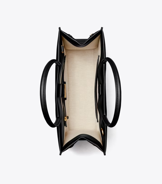 Women's Tory Burch Small Ella Bio Handbag Black | ZEPNQS-071 - Tory Burch Outlet Sale