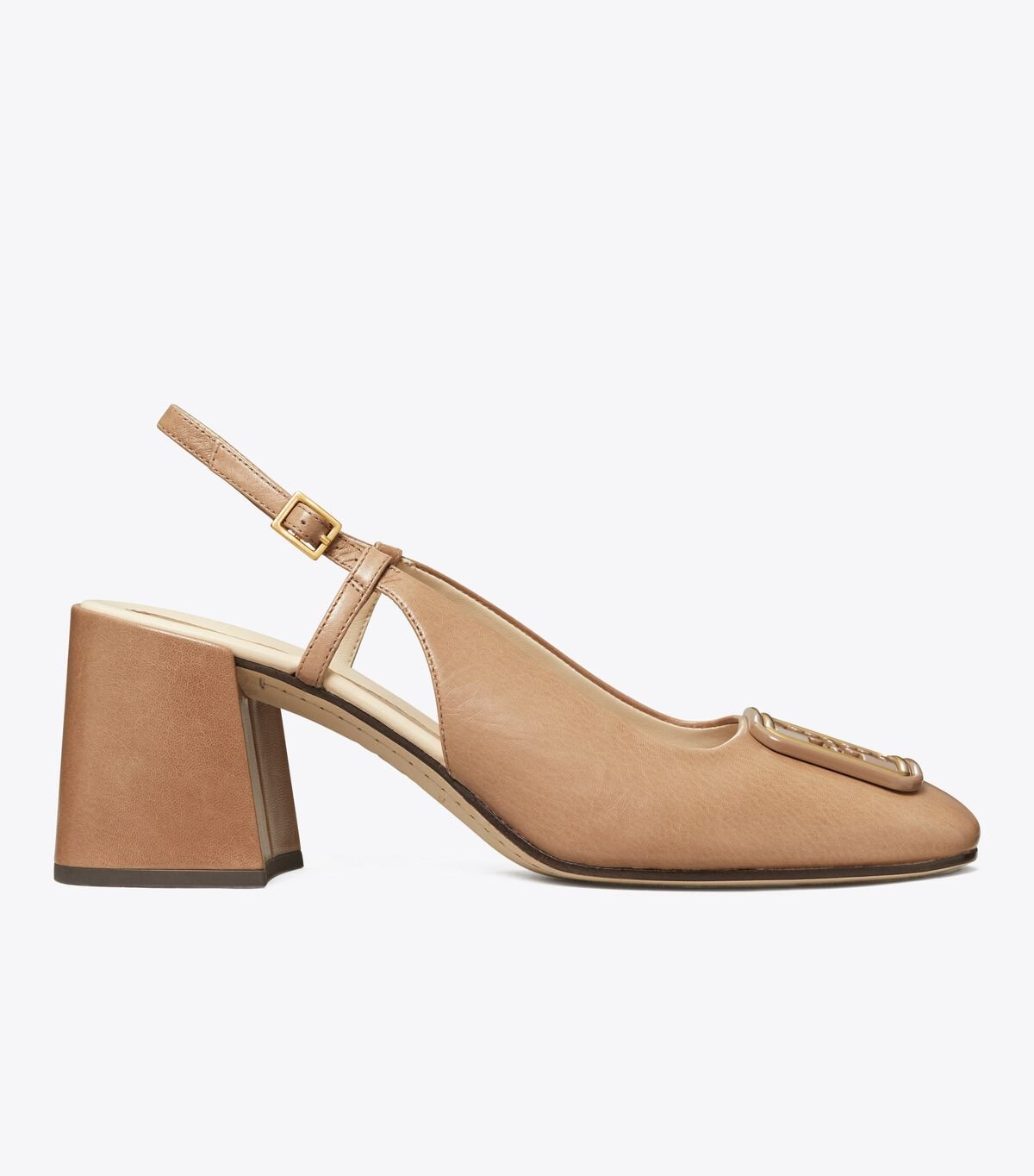 Women's Tory Burch Georgia Slingback Pumps Beige | MVSIBD-628 - Tory Burch Outlet Sale
