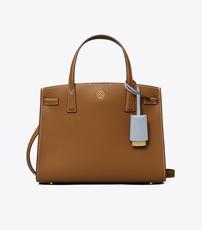 Women's Tory Burch Small Walker Satchel Bags Brown | LIZTSB-326 - Tory Burch Outlet Sale