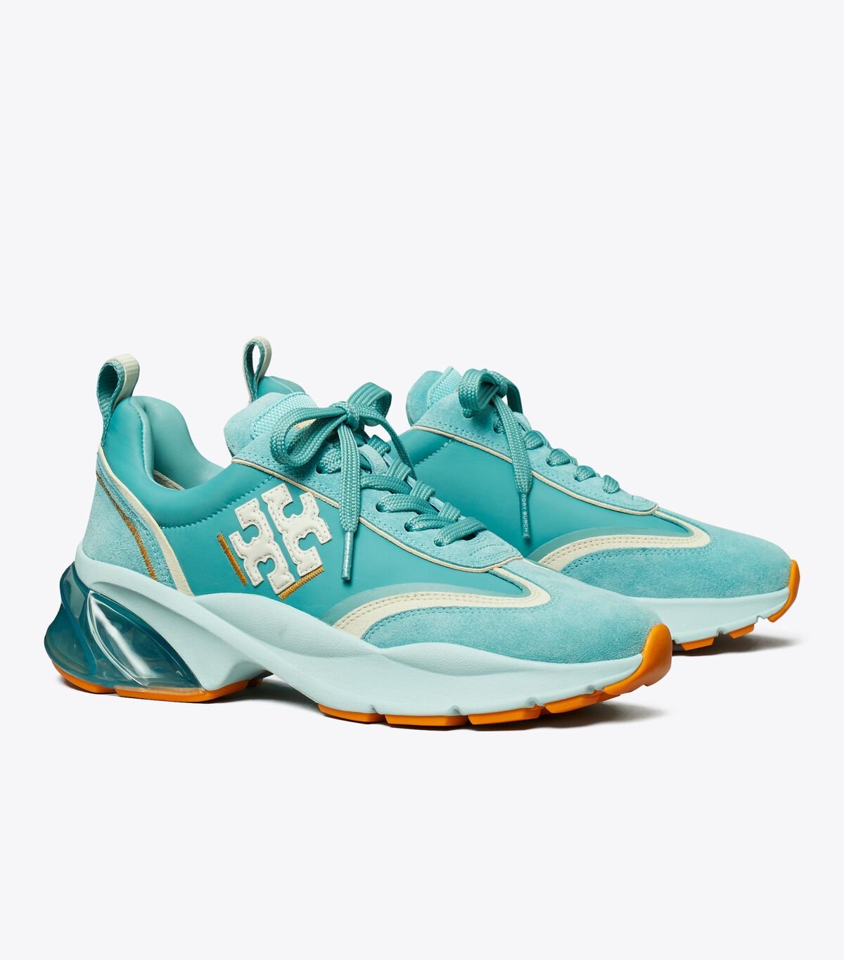 Women's Tory Burch Good Luck Sneakers Turquoise | PHVASC-120 - Tory Burch Outlet Sale