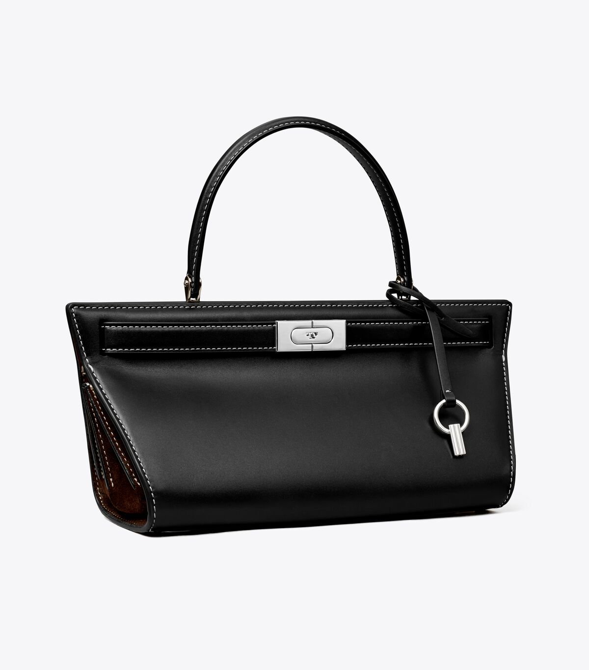 Women's Tory Burch Lee Radziwill Satchel Bags Black | JNDEBQ-735 - Tory Burch Outlet Sale