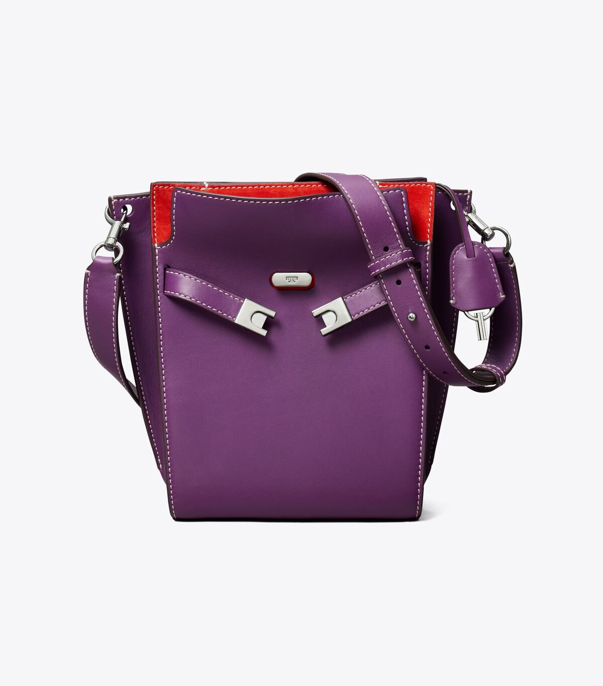 Women's Tory Burch Lee Radziwill Double Bucket Bags Purple | VRQUKJ-398 - Tory Burch Outlet Sale