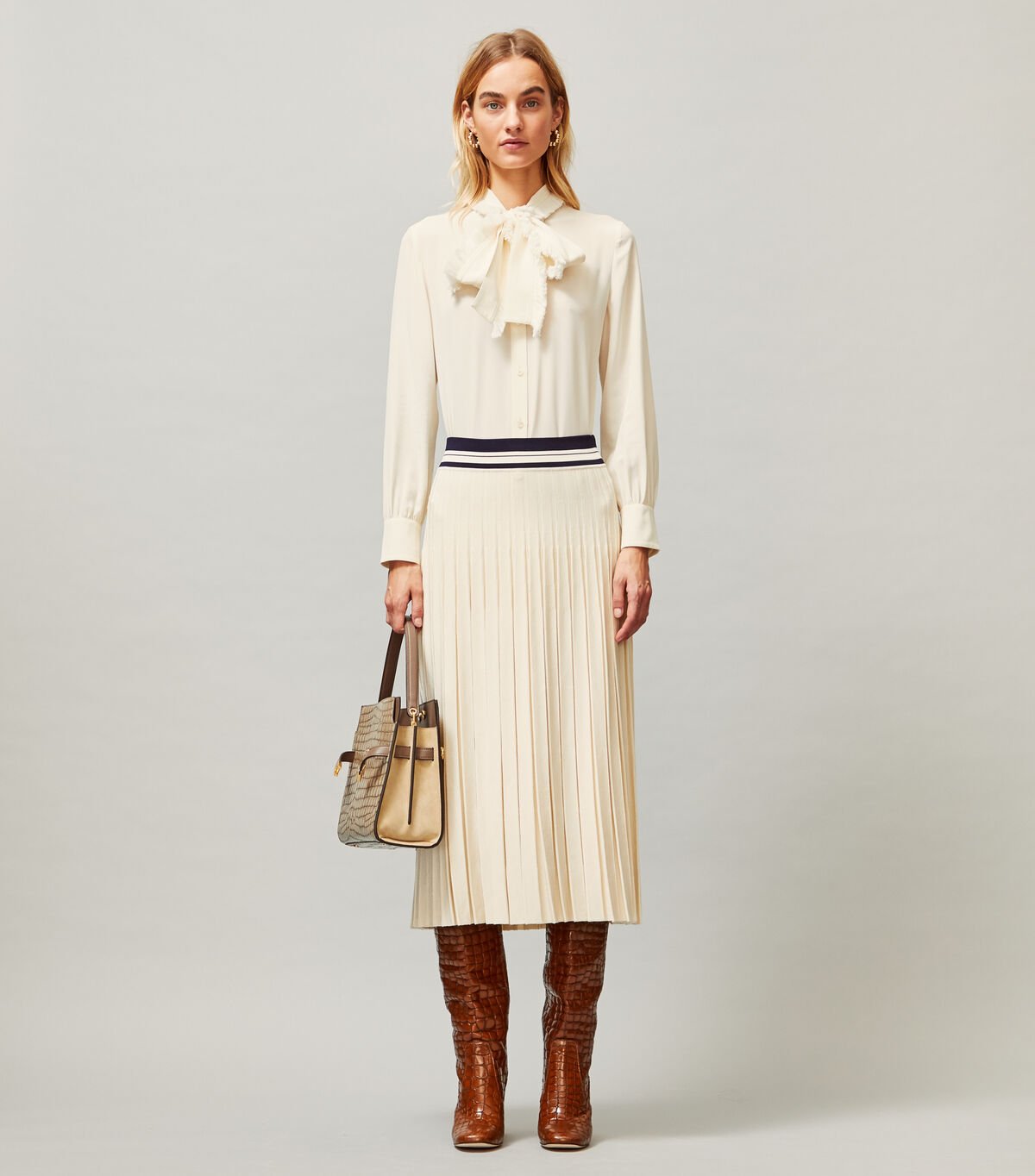Women's Tory Burch Sweater Skirts White | RDUBNQ-264 - Tory Burch Outlet Sale