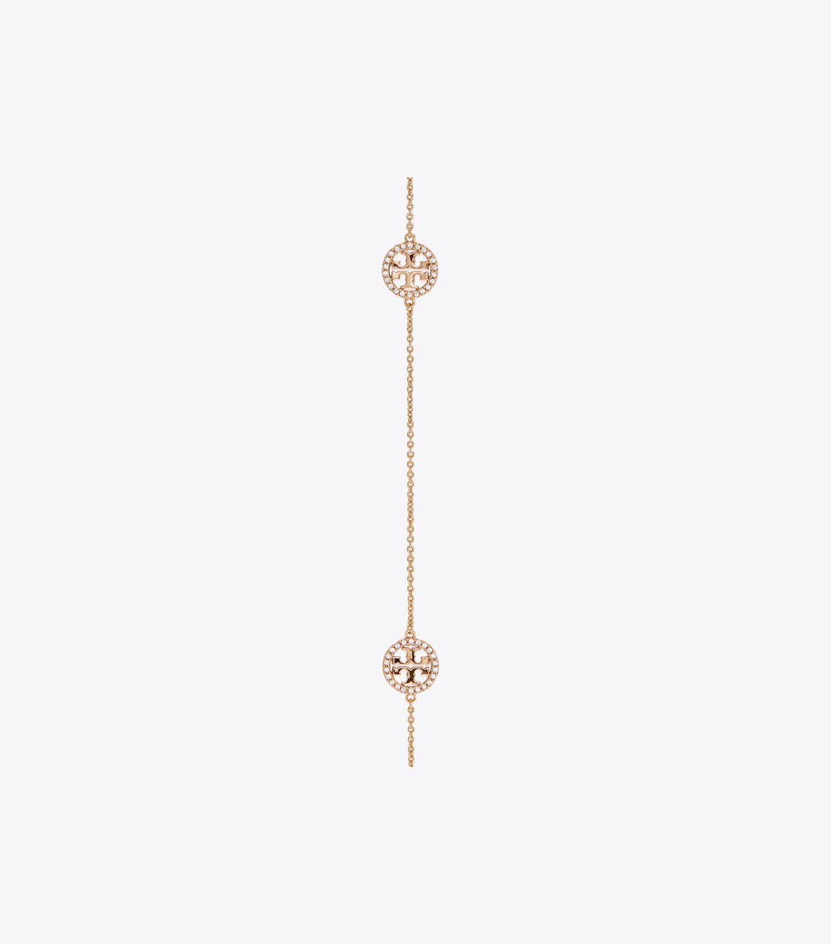 Women's Tory Burch Miller Pavé Long Necklace Gold | VHYJZD-356 - Tory Burch Outlet Sale