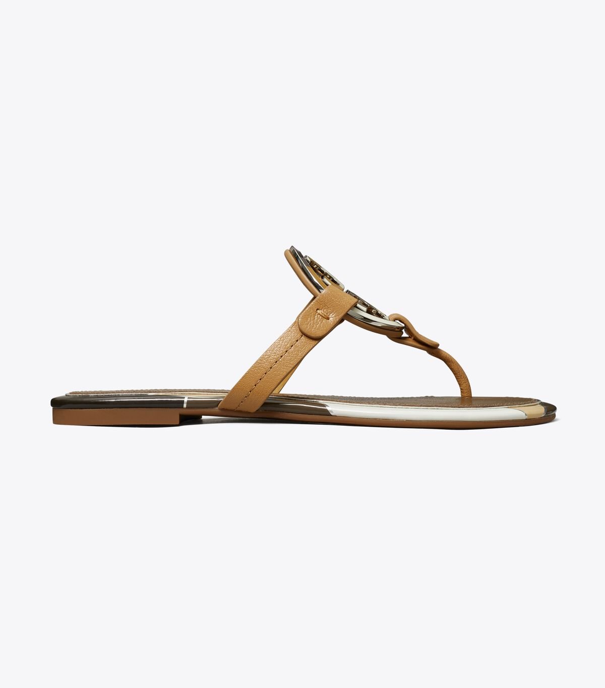 Women's Tory Burch Enamel Miller Sandals Brown | AJMQRI-456 - Tory Burch Outlet Sale