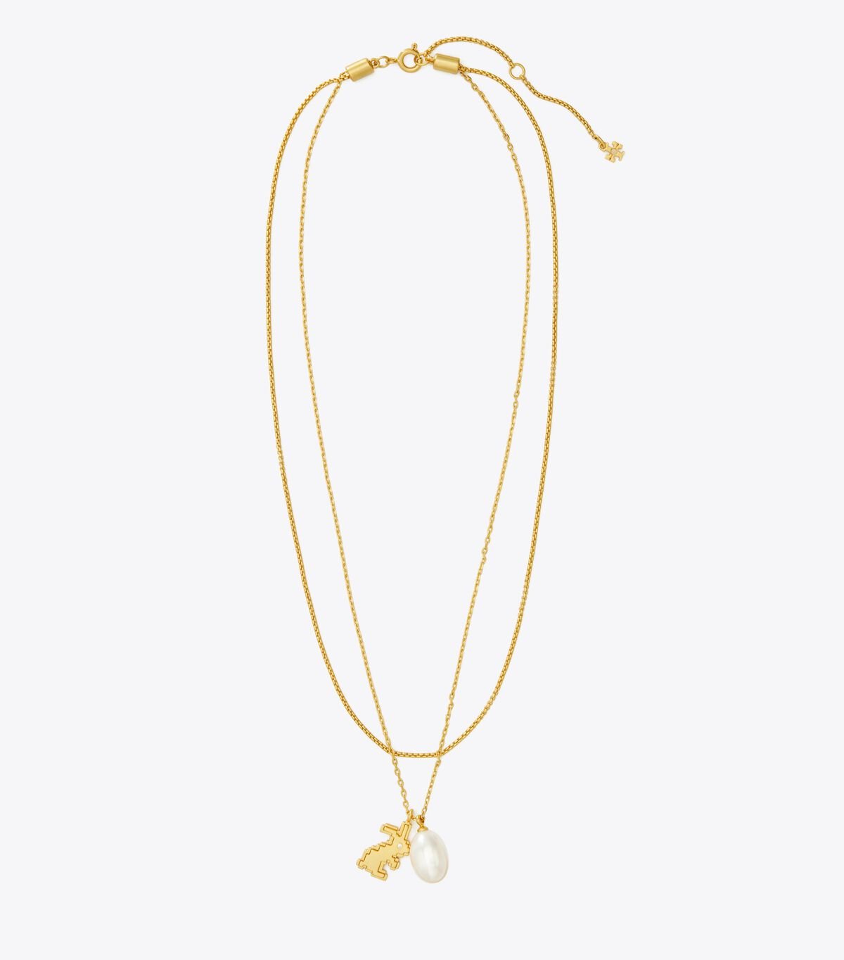 Women's Tory Burch Rabbit Double-strand Necklace Gold | JFOGME-578 - Tory Burch Outlet Sale