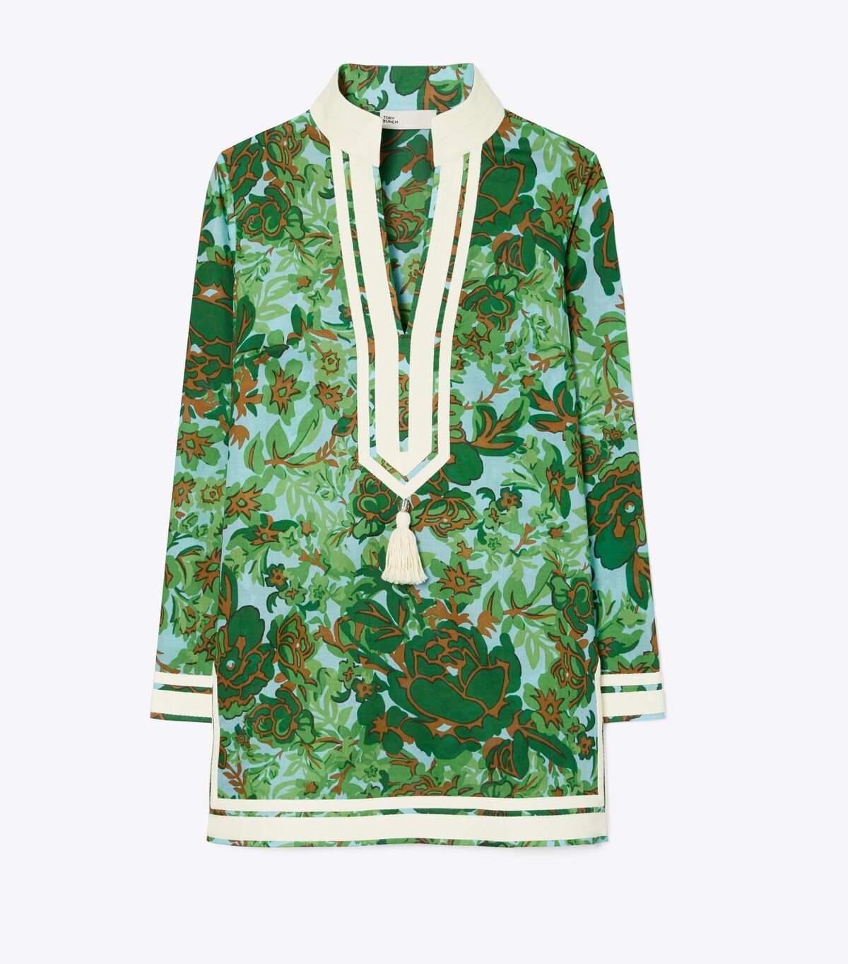 Women's Tory Burch Printed Tory Tunic Skirts Green | XZBHQO-352 - Tory Burch Outlet Sale