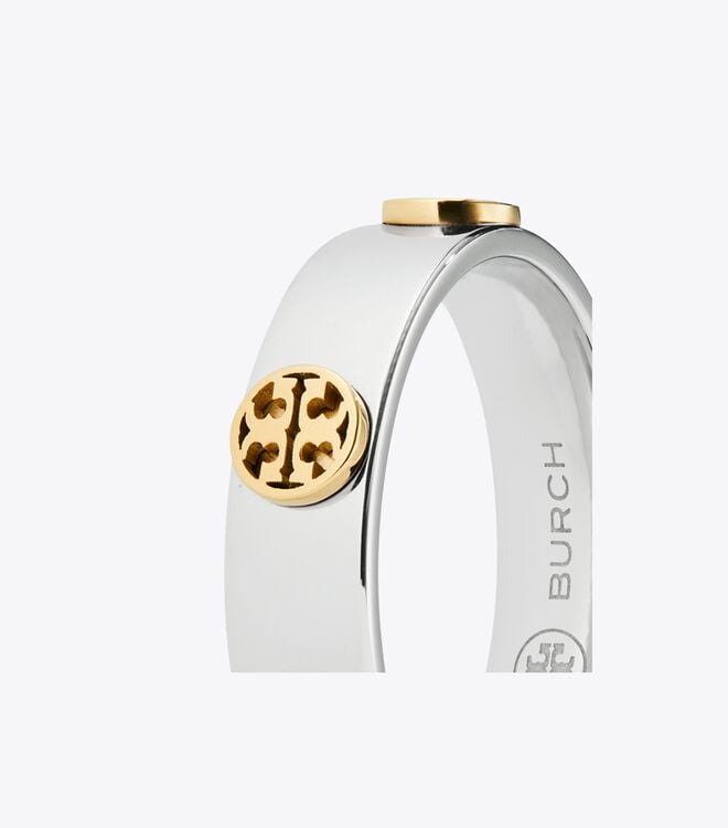 Women's Tory Burch Miller Stud Ring Silver / Gold | DJBEOM-954 - Tory Burch Outlet Sale