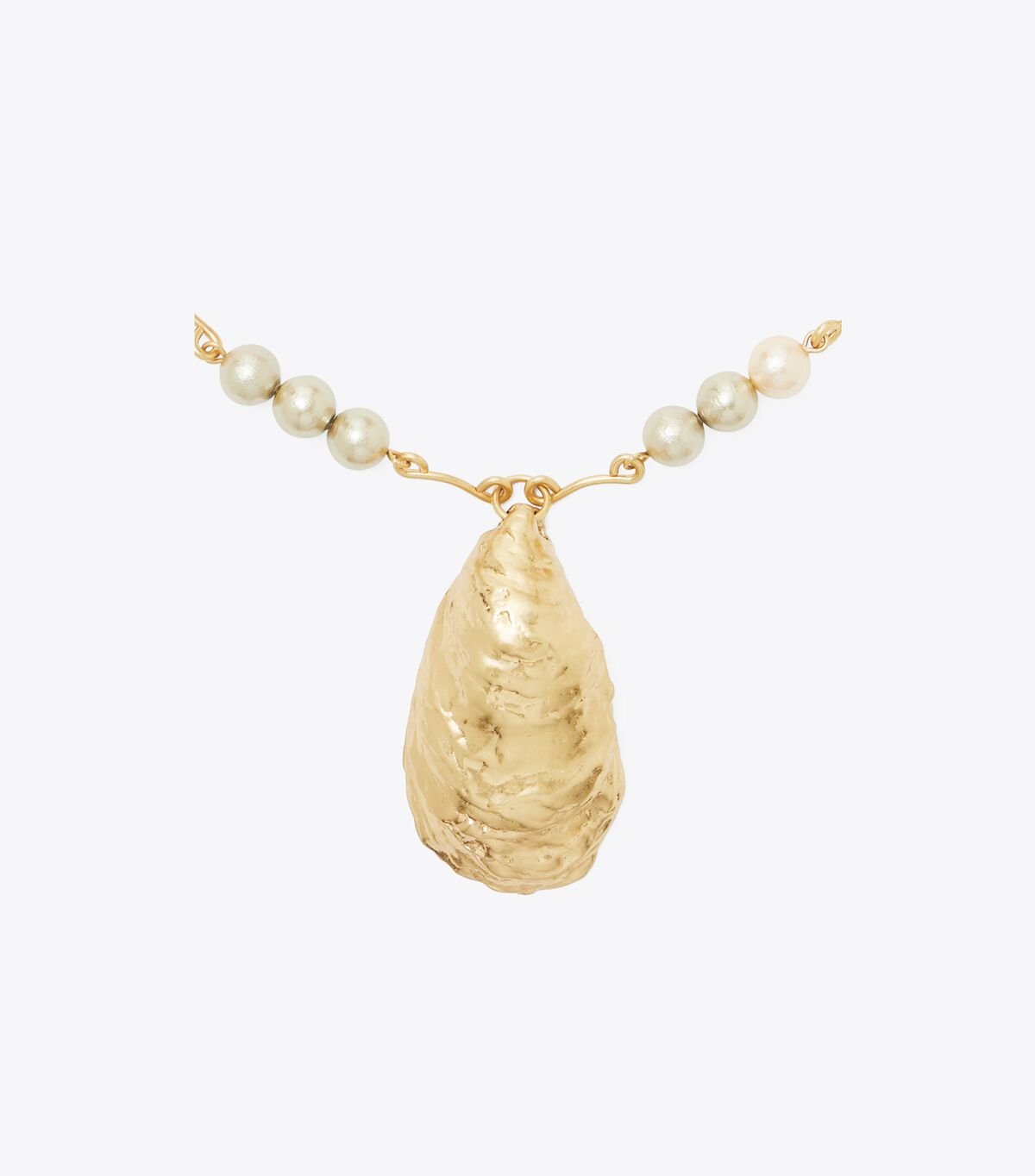 Women's Tory Burch Oyster Shell Pendant Necklace Gold | MSAVJF-703 - Tory Burch Outlet Sale