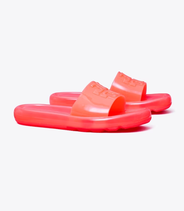 Women's Tory Burch Bubble Jelly Slides Pink | TSMDWO-231 - Tory Burch Outlet Sale