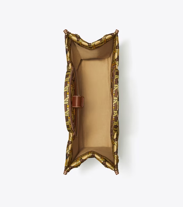 Women's Tory Burch Square Knit Handbag Yellow / Brown | OBUVMC-743 - Tory Burch Outlet Sale