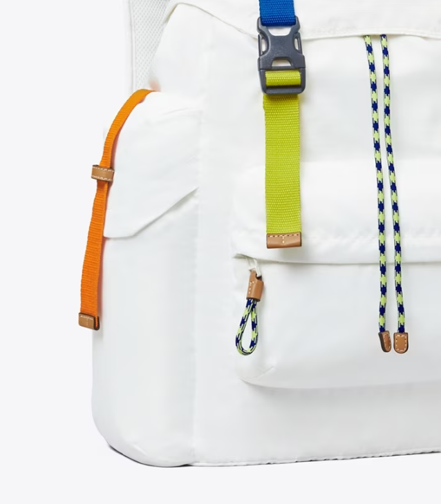 Women's Tory Burch Ripstop Backpacks White | UFKOAE-914 - Tory Burch Outlet Sale