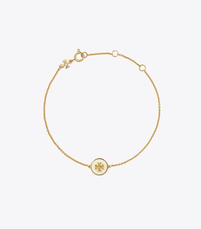 Women's Tory Burch Kira Enamel Chain Bracelet Gold | OPAWFJ-431 - Tory Burch Outlet Sale