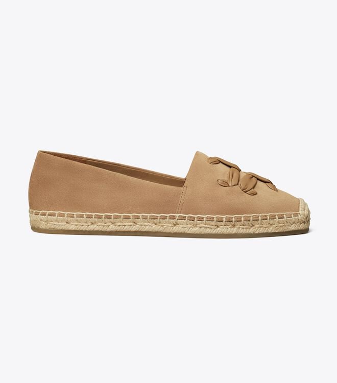 Women's Tory Burch Woven Double T Aline Espadrille Khaki | DAEBFW-307 - Tory Burch Outlet Sale