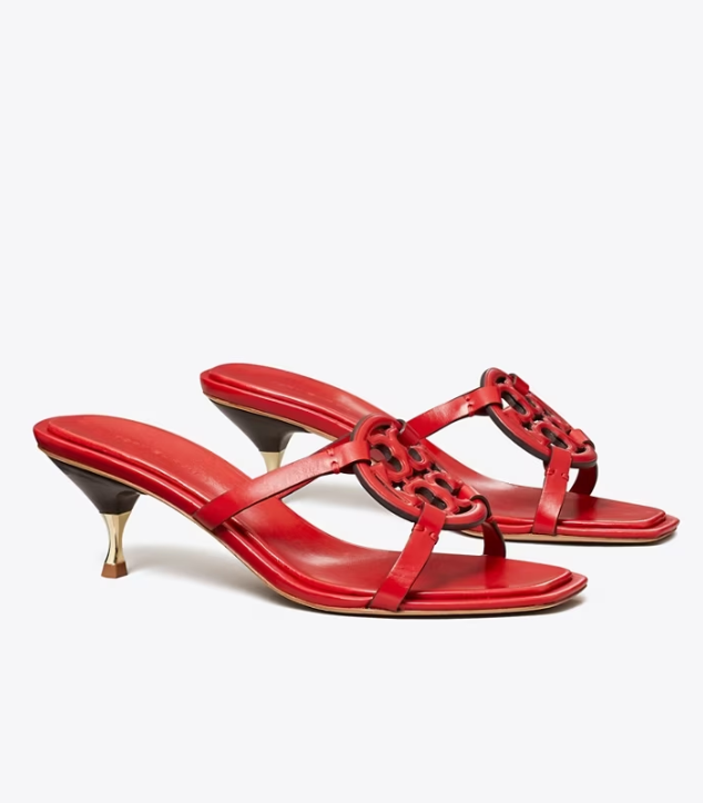Women's Tory Burch Miller Bombé Low Heels Sandals Red | DCNXYT-352 - Tory Burch Outlet Sale