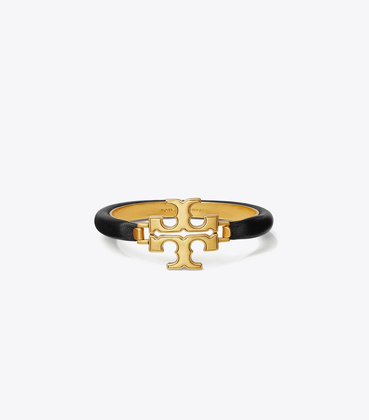 Women's Tory Burch Eleanor Leather Hinged Bracelet Black | ULWNZP-920 - Tory Burch Outlet Sale