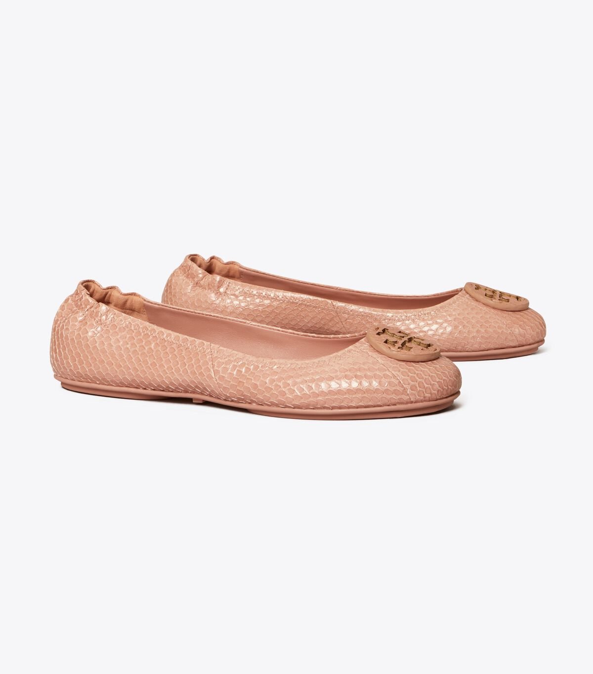Women's Tory Burch Minnie Travel Ballet Flats Pink | IQCFKH-394 - Tory Burch Outlet Sale
