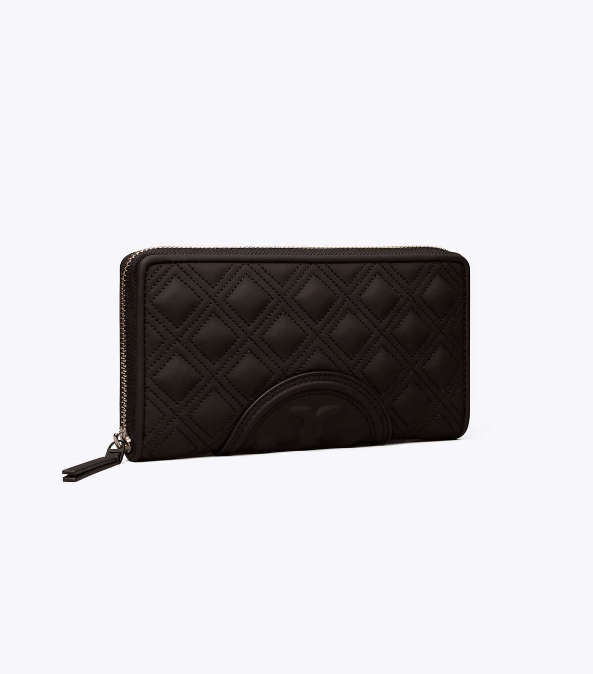 Women's Tory Burch Fleming Soft Matte Zip Continental Wallets Black | HCVUBT-257 - Tory Burch Outlet Sale