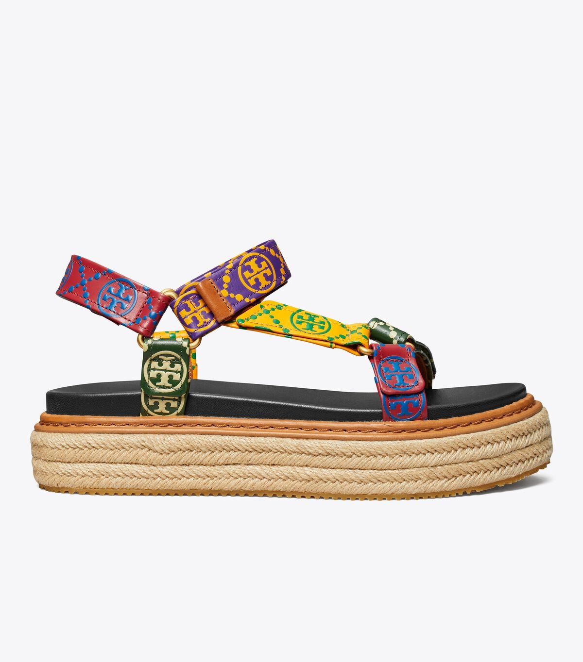 Women's Tory Burch T Monogram Rope Sport Sandals Multicolor | CRBZMT-215 - Tory Burch Outlet Sale