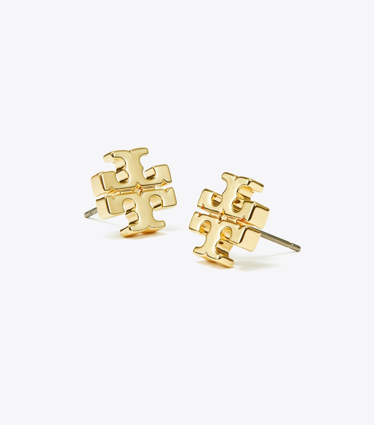 Women's Tory Burch Resin Logo Double-stud Earrings Gold / Green | YZADFX-026 - Tory Burch Outlet Sale