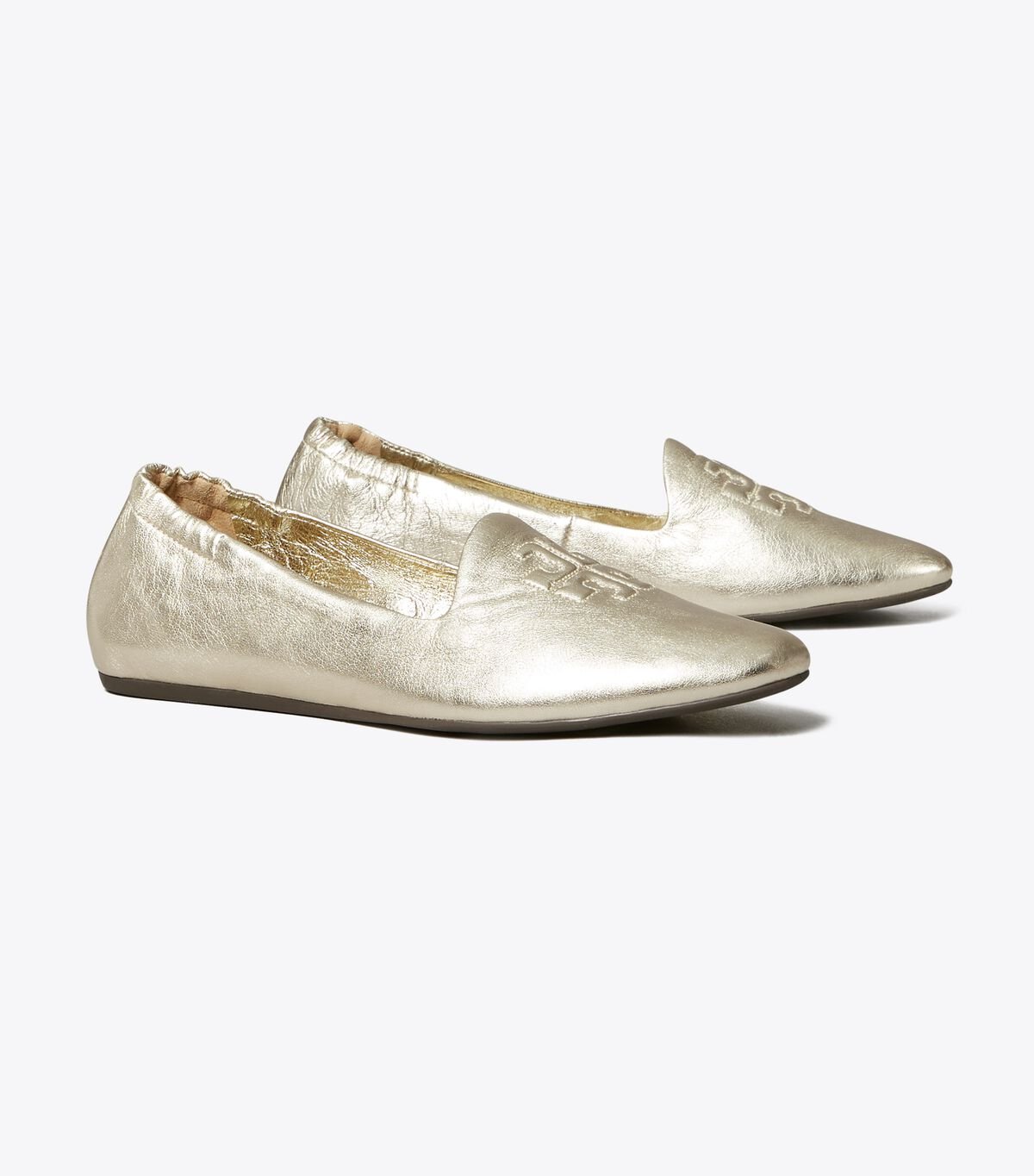 Women's Tory Burch Smoking Slides Gold | OJEZHD-037 - Tory Burch Outlet Sale