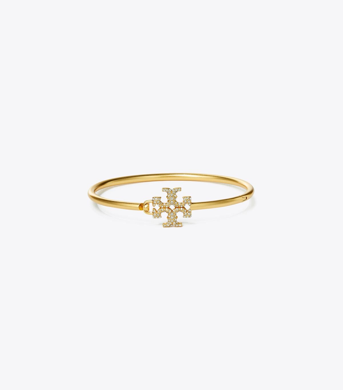 Women's Tory Burch Eleanor Pavé Hinged Cuff Bracelet Gold | NBSCQM-362 - Tory Burch Outlet Sale