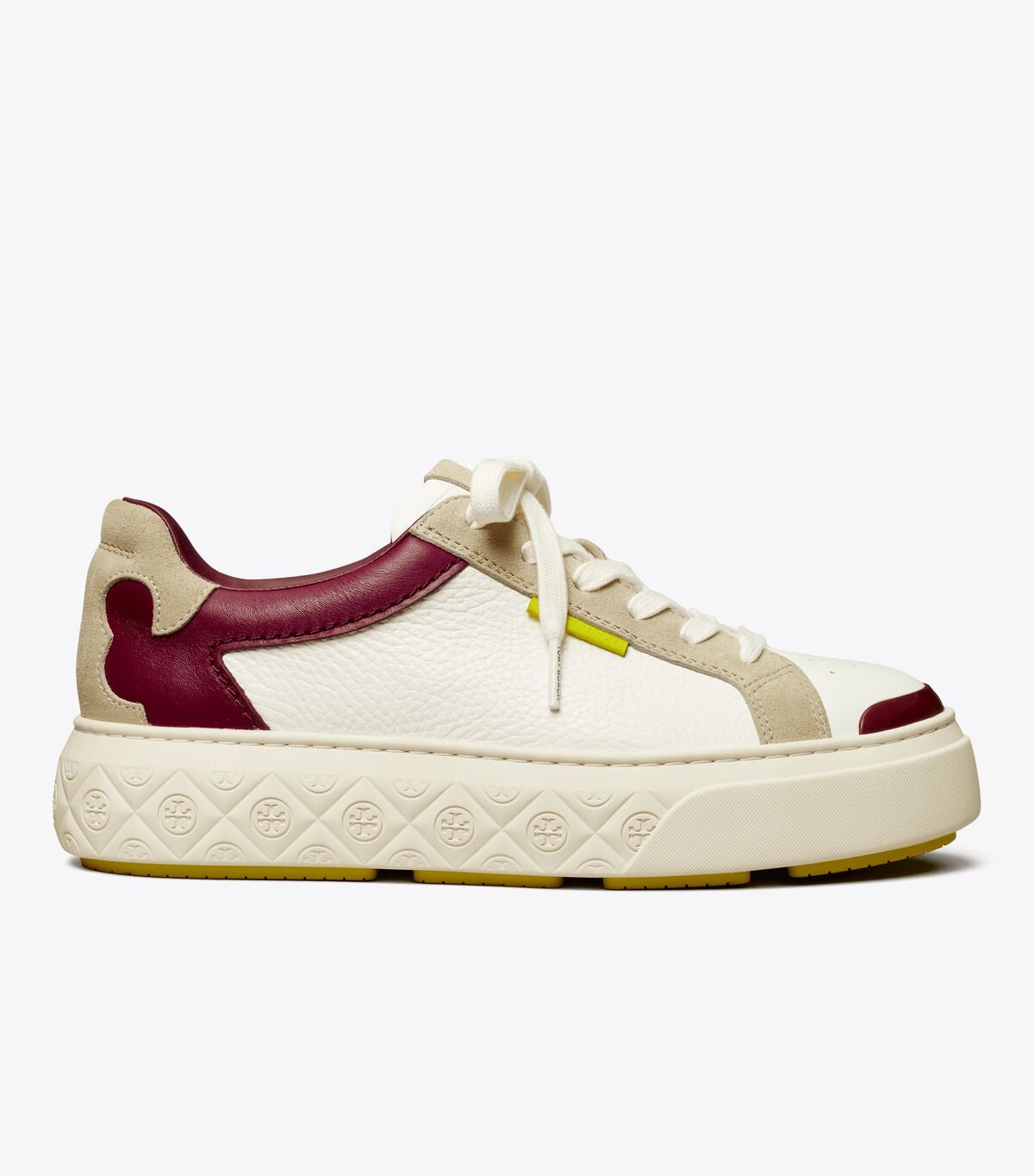 Women's Tory Burch Ladybug Sneakers White / Burgundy | KRPTHL-703 - Tory Burch Outlet Sale