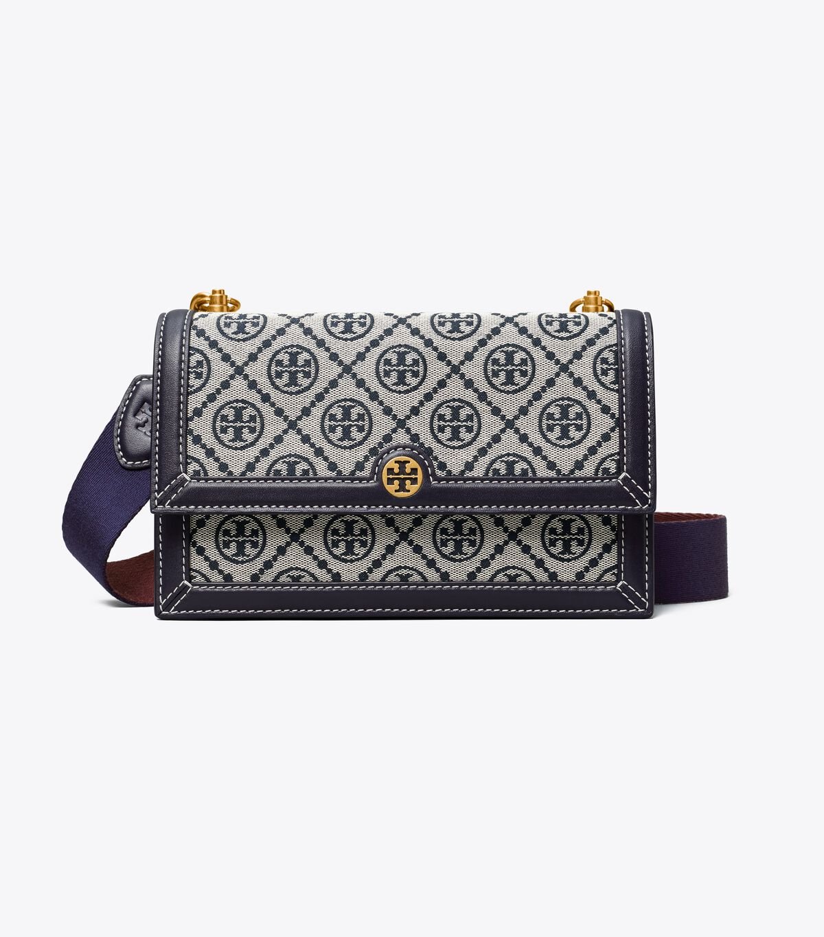 Women's Tory Burch Mini T Monogram Shoulder Bags Navy | LPNZOI-123 - Tory Burch Outlet Sale
