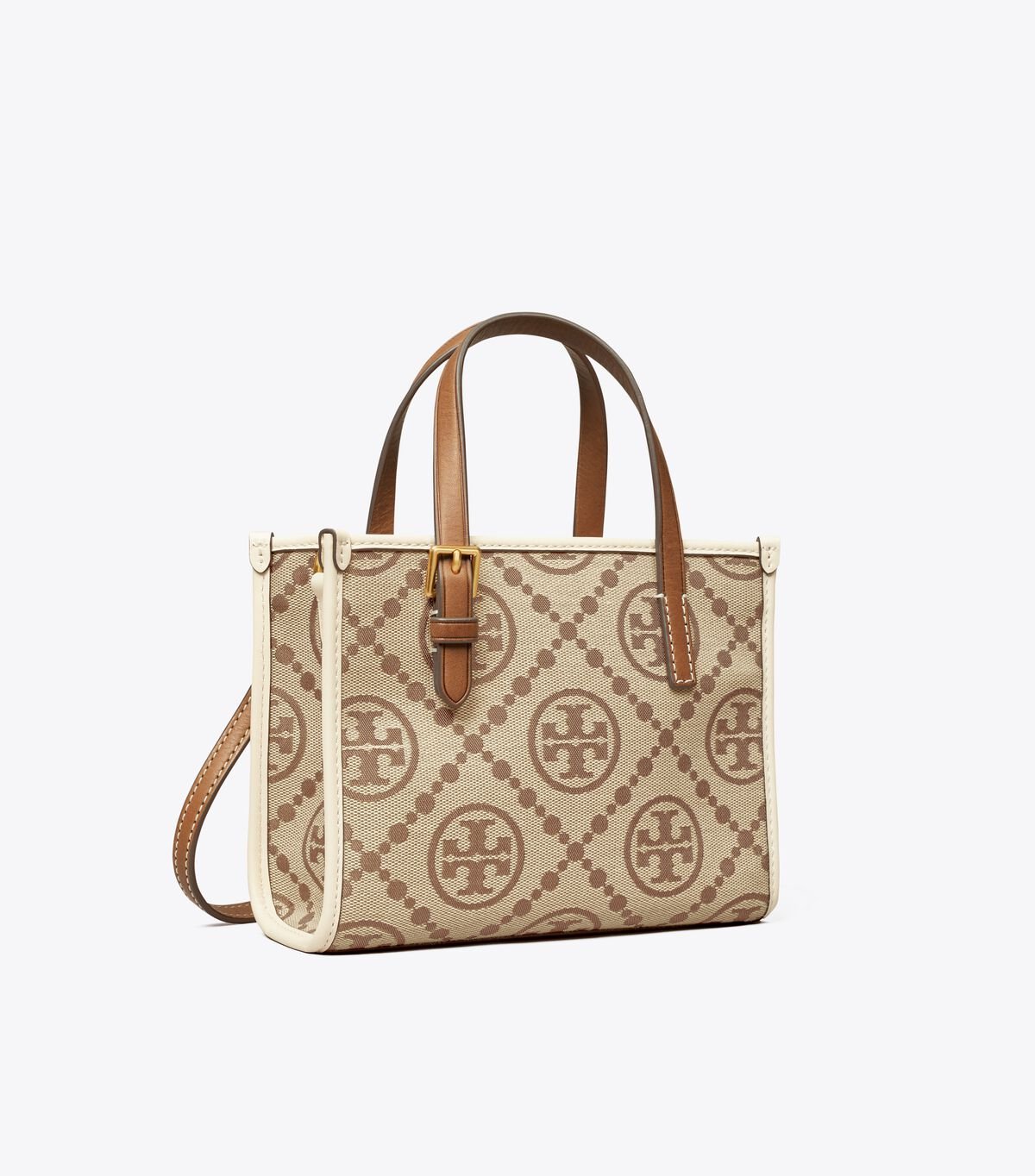 Women's Tory Burch Mini T Monogram Square Tote Bags White | RYPMLH-964 - Tory Burch Outlet Sale